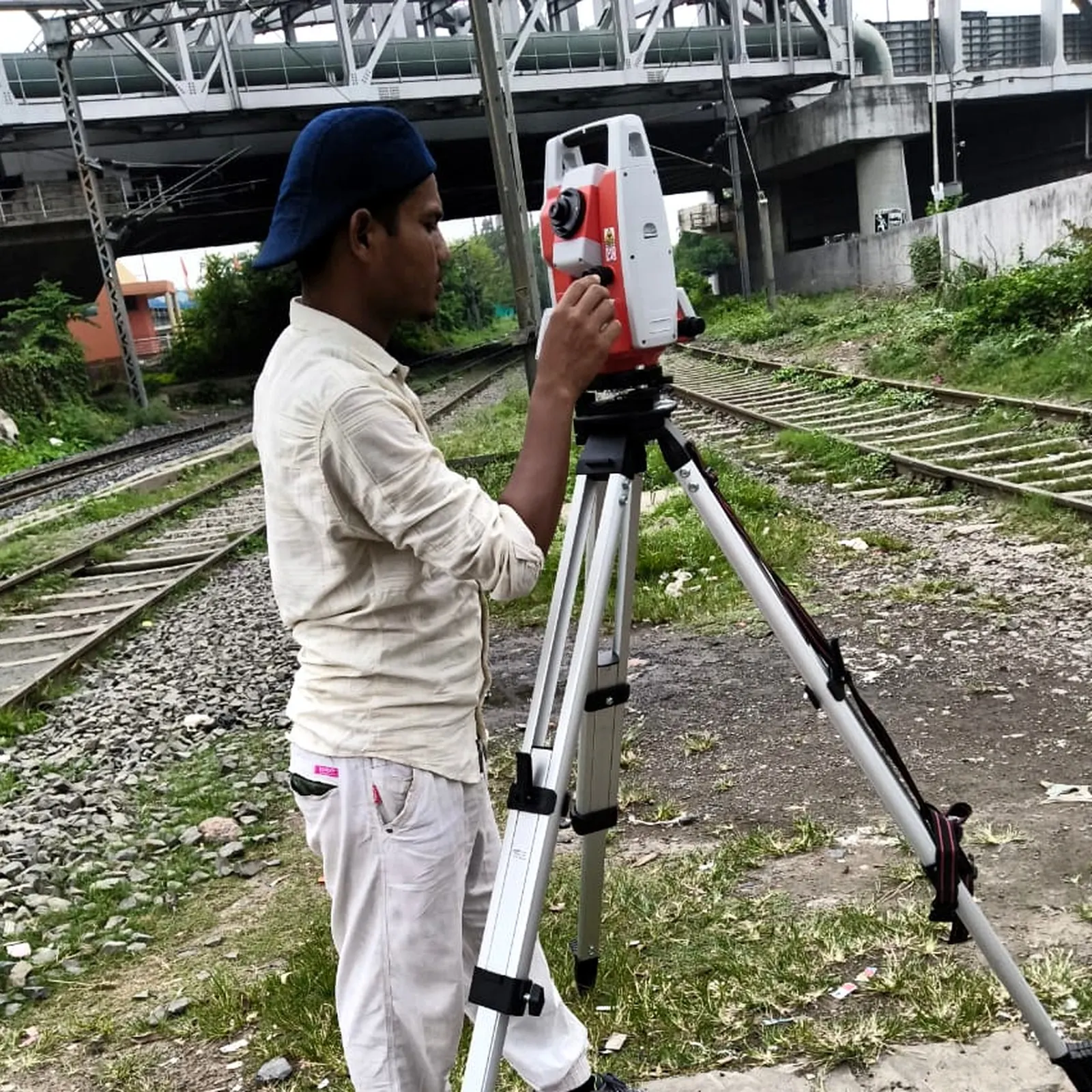 Survey work of the yard to decide feasibility of proposed structures for Vande Bharat Trains, NDD Yard, Chitpur, Eastern Railway.
