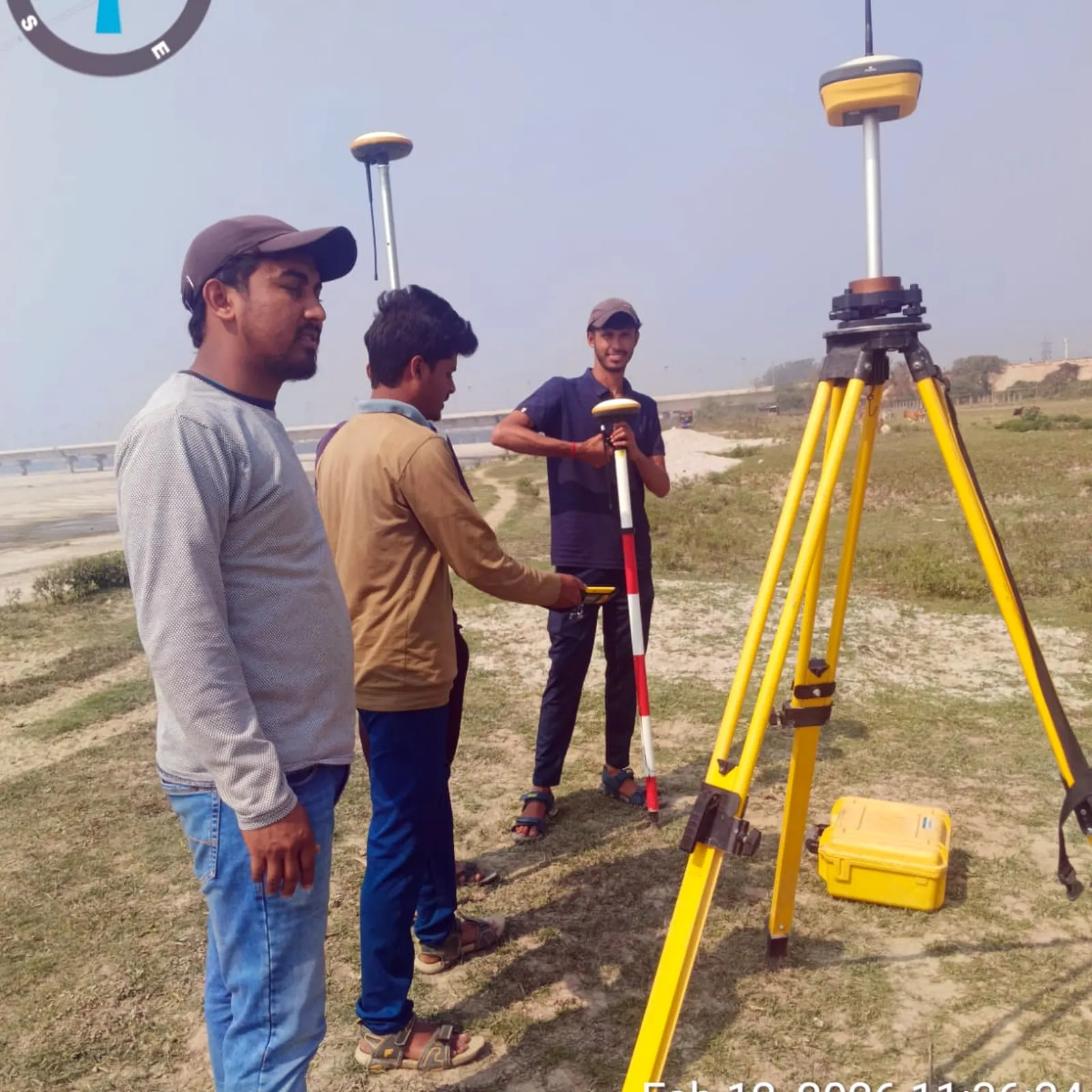 Hydrographical survey of pond of river Ganga, including topographical survey of char land, guide bunds and low banks around Farakka Barrage.